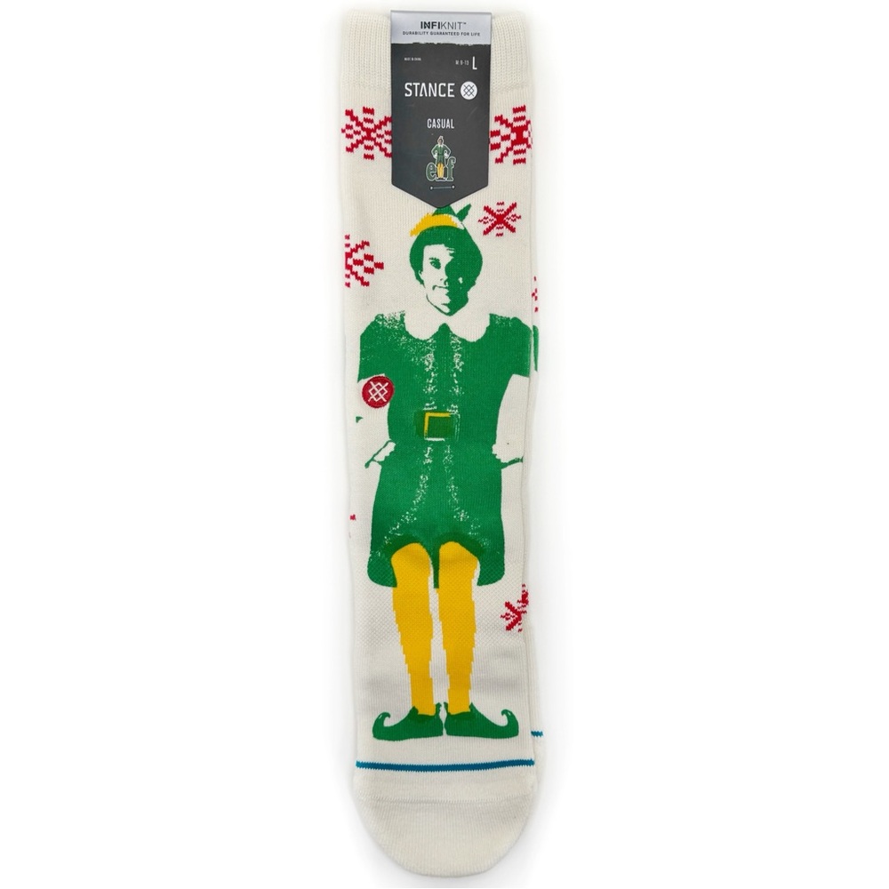 Stance Buddy the Elf Crew Socks Christmas Movie Holiday Fun Gift Mens Size Large